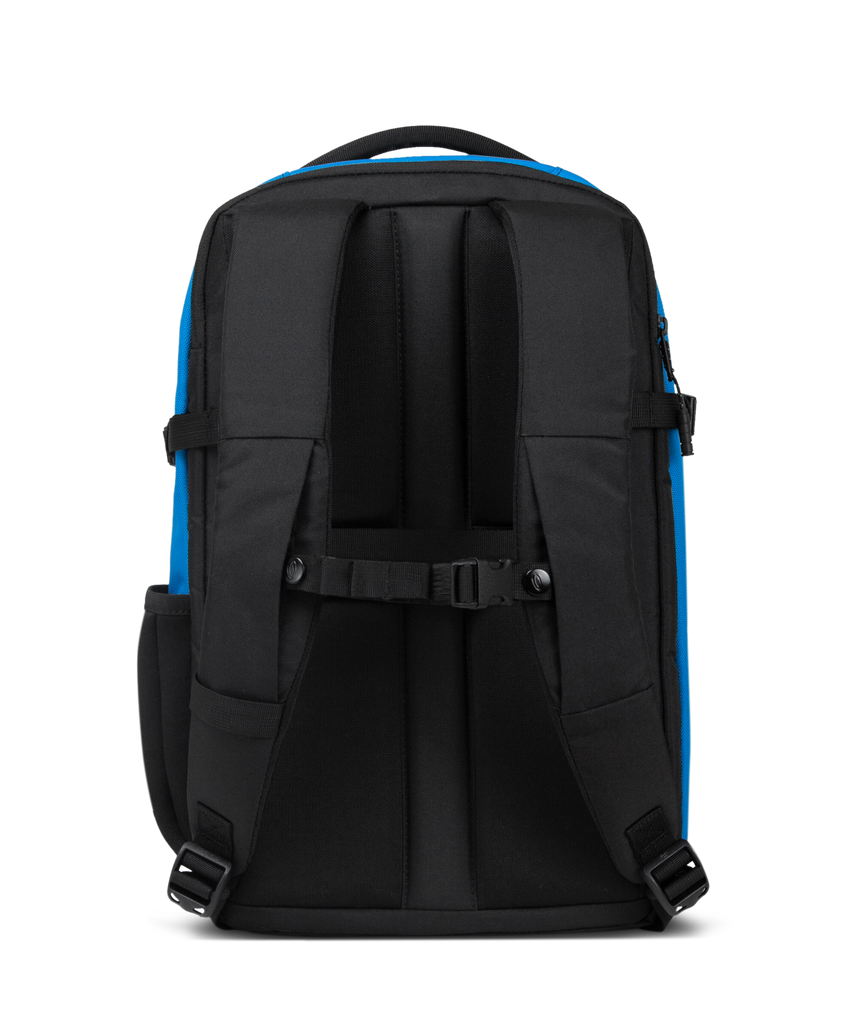 Blue Leather Laptop Backpack Men. Travel Rucksack Handmade 